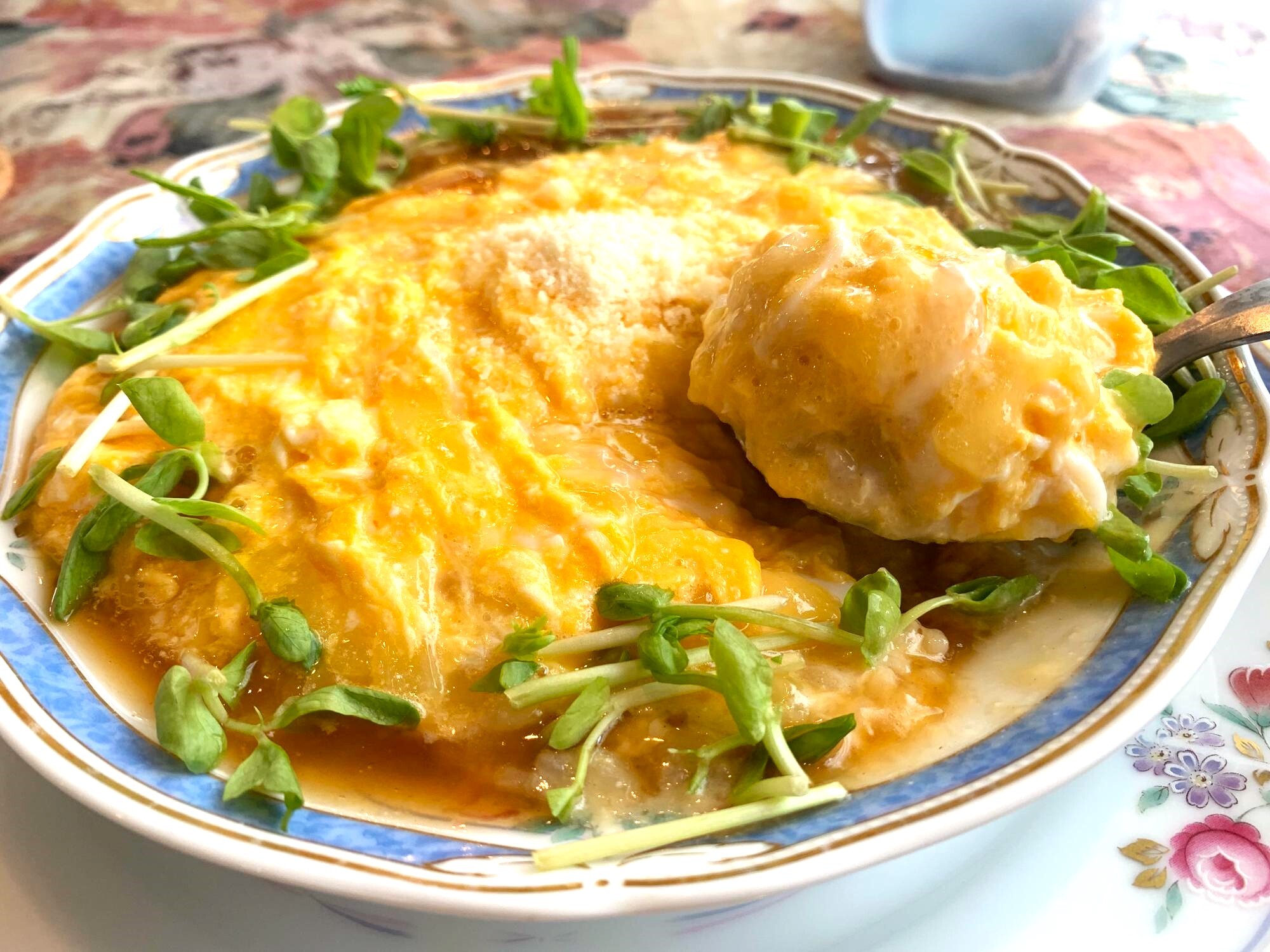 3種のチーズのオムリゾット丼