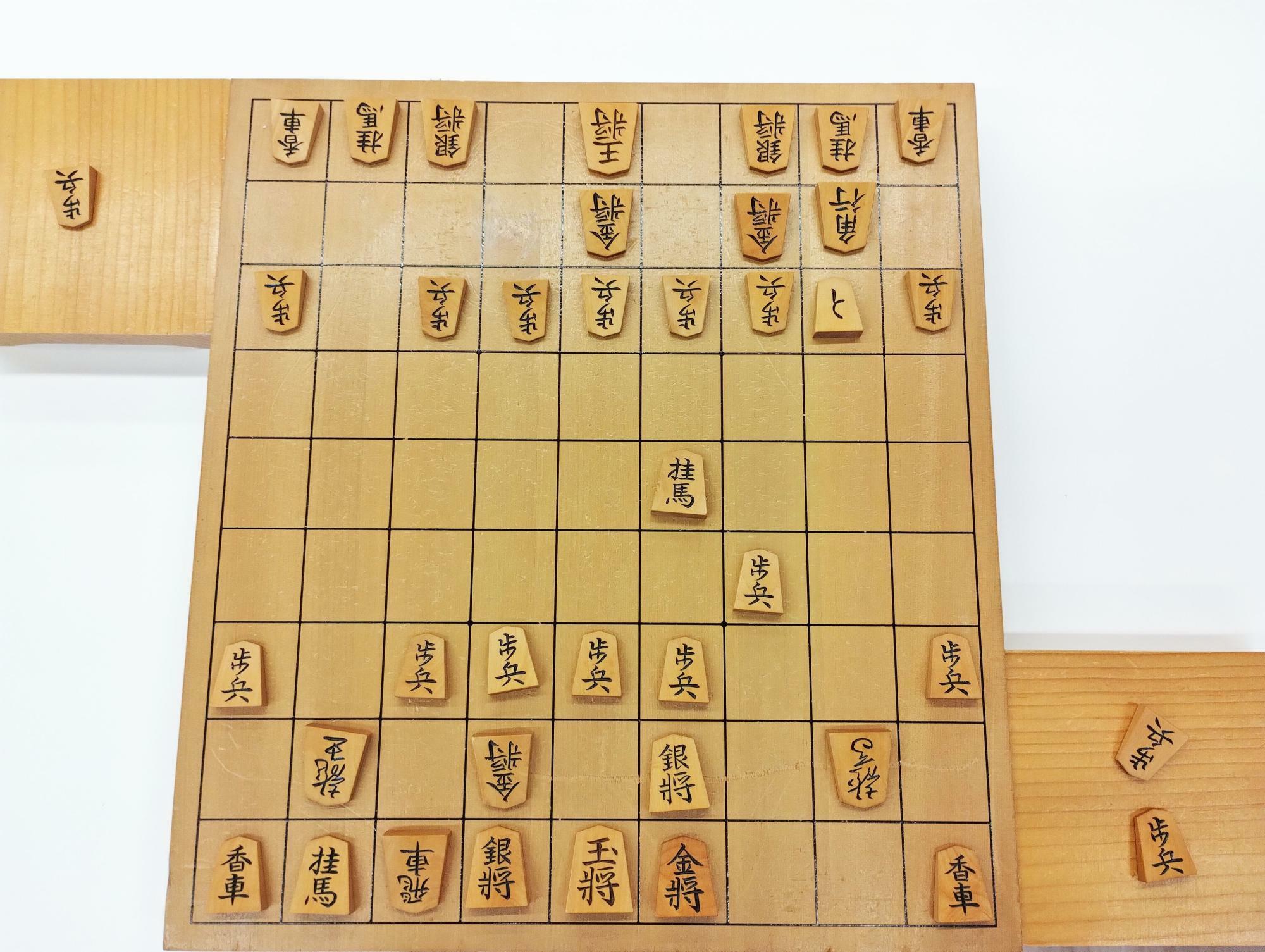 渋谷区駒テラスで将棋同好会での盤面