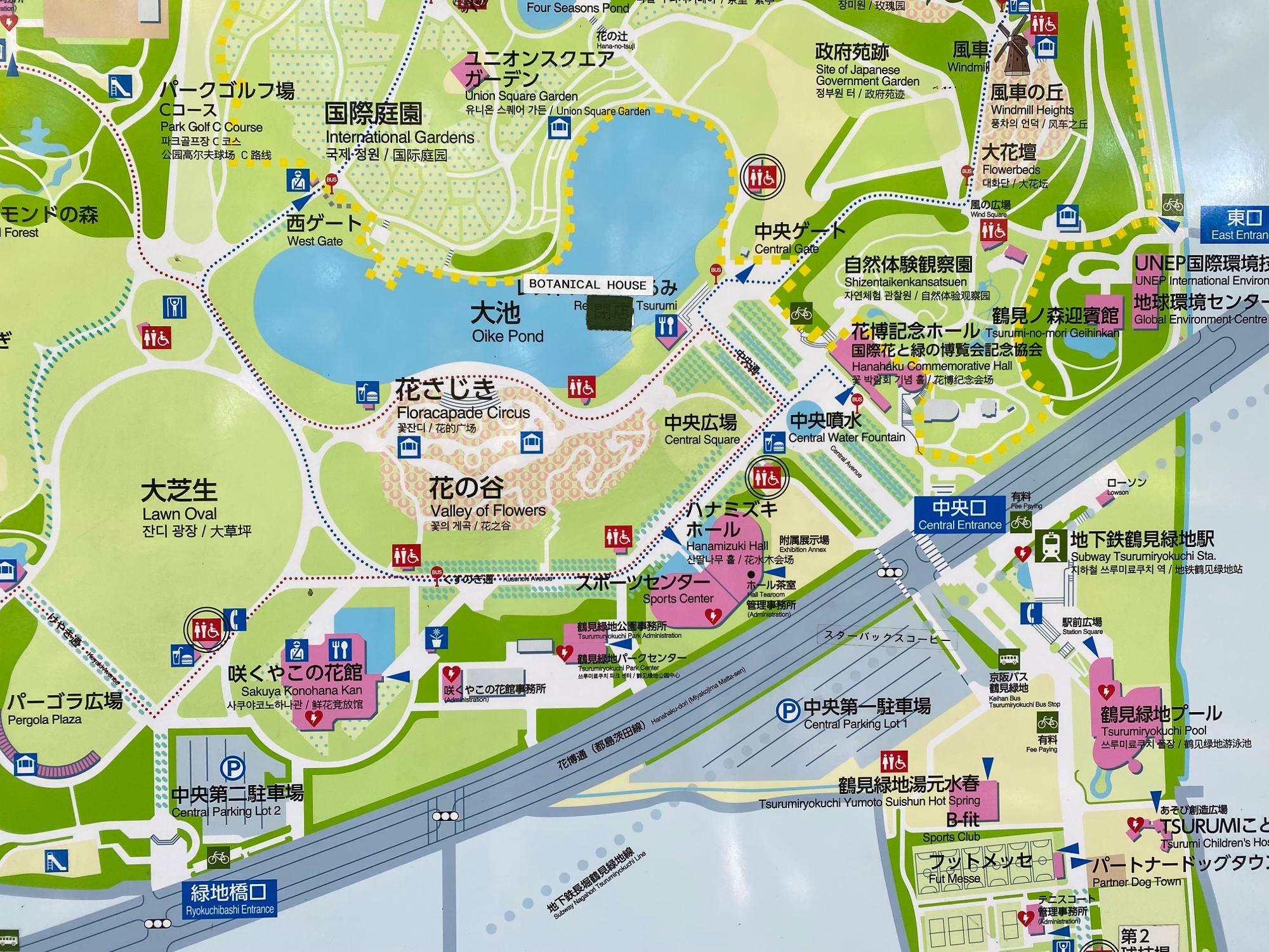 イベント開催周辺の園内マップ