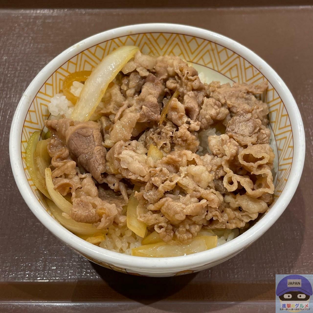 前回食べた「牛丼・並盛」