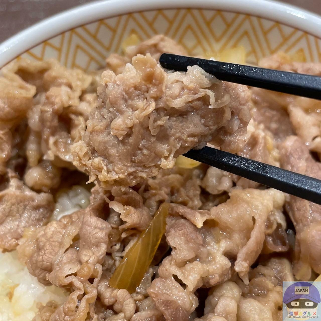 前回食べた「牛丼・並盛」