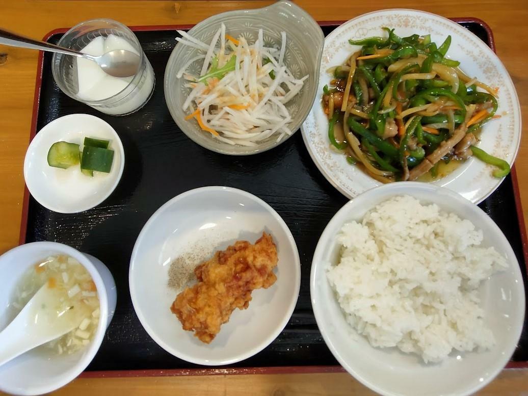 お昼のお得なAランチ（青椒肉絲）