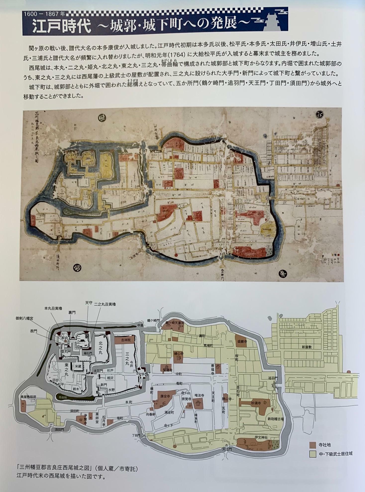 江戸時代の西尾城図