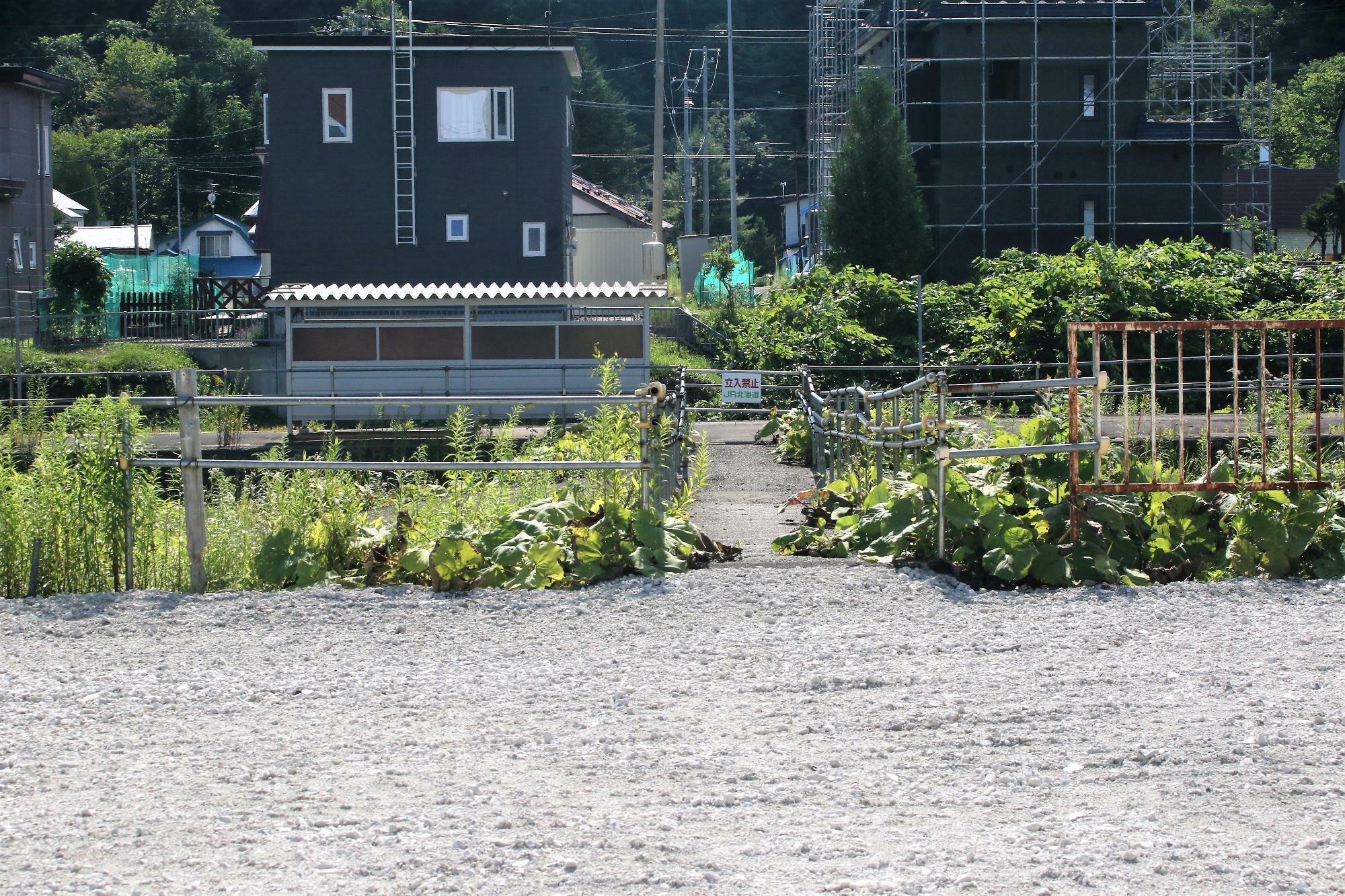 駅舎からホームへ通じる道