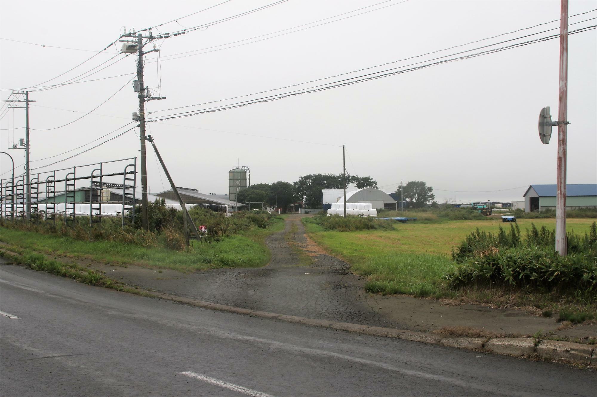 駅跡から見た松浦牧場