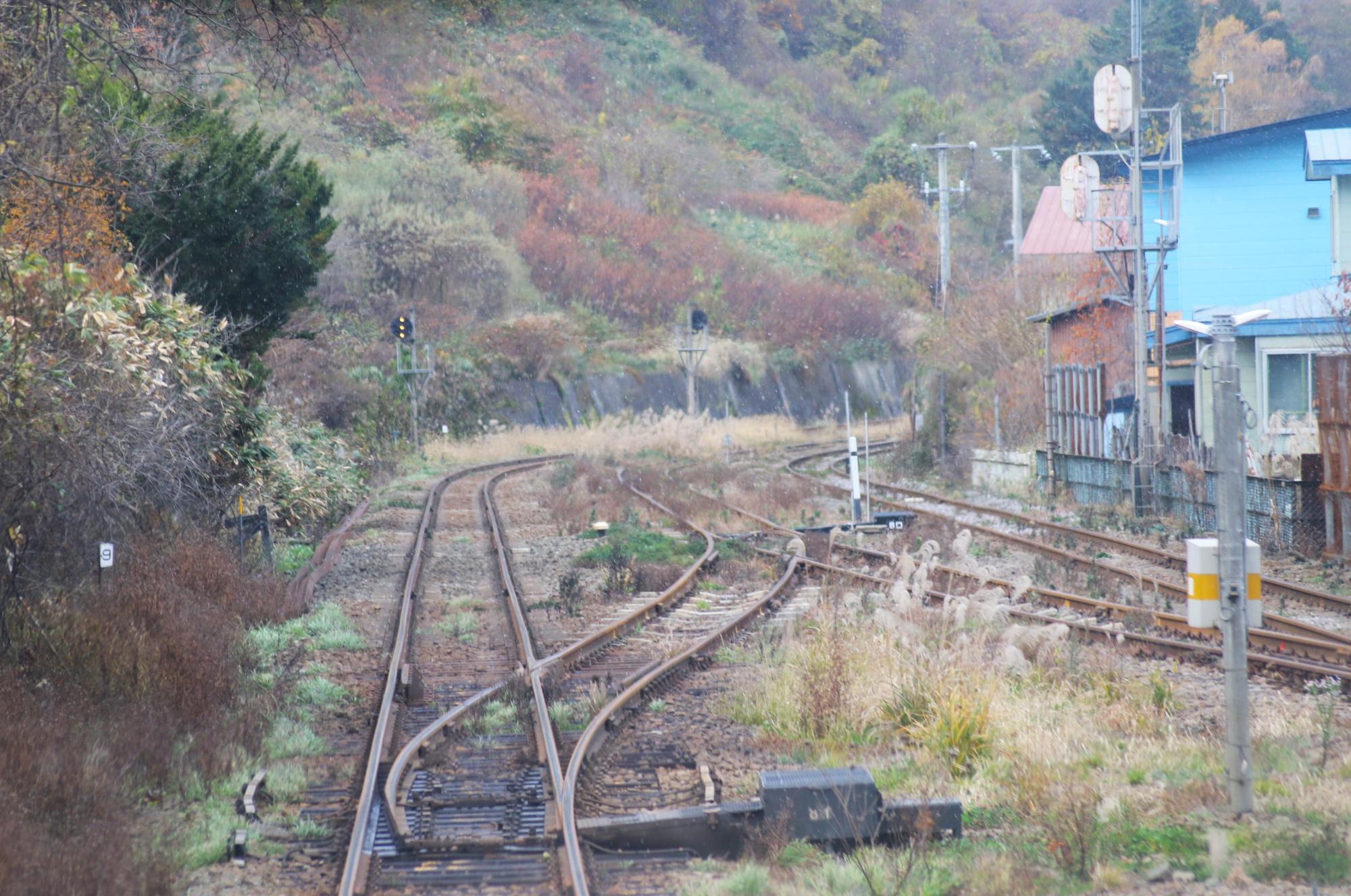 石谷信号場内