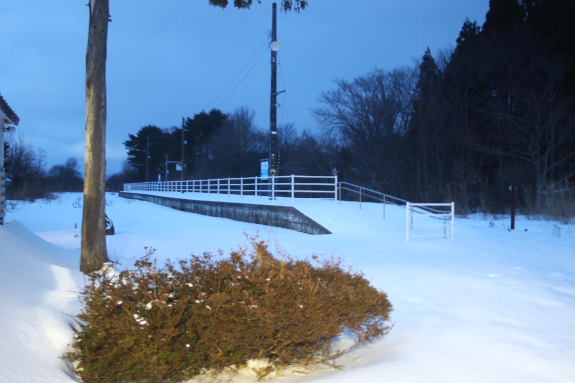 積雪は少ないが、除雪はされていません