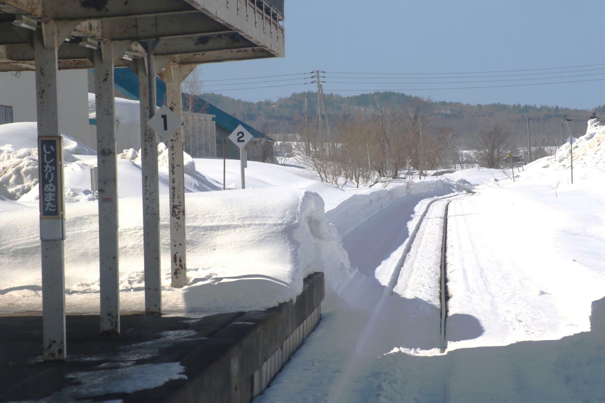 積雪期間2両以上の列車が走っていないことが判る