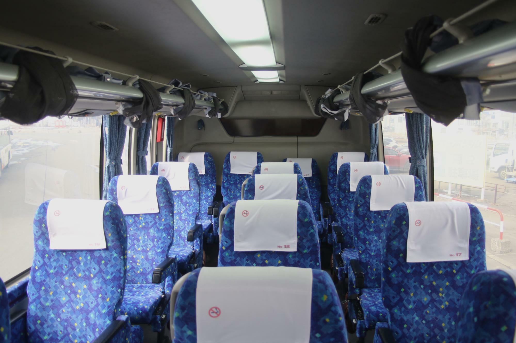 くしろバス車両はスターライト釧路号と同じく3列シート