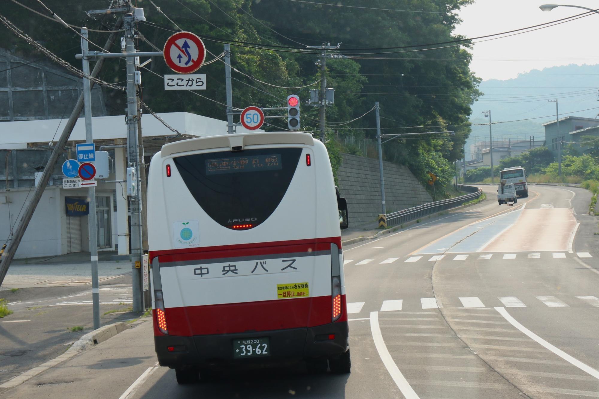 仁木町中心部からほとんど1号車の後を追走(写真は小樽市内)