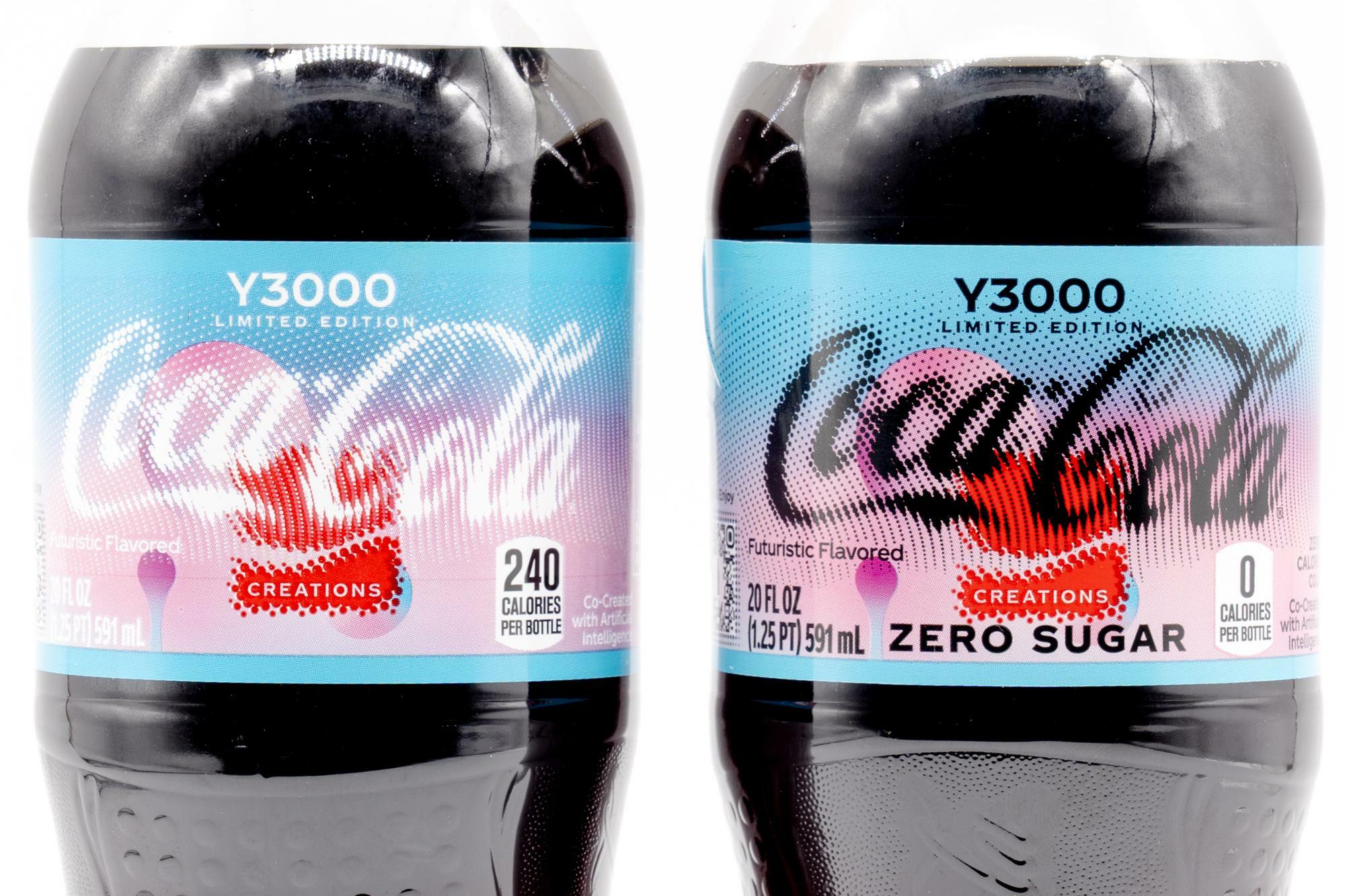 Coca‑Cola Y3000のラベル部分拡大