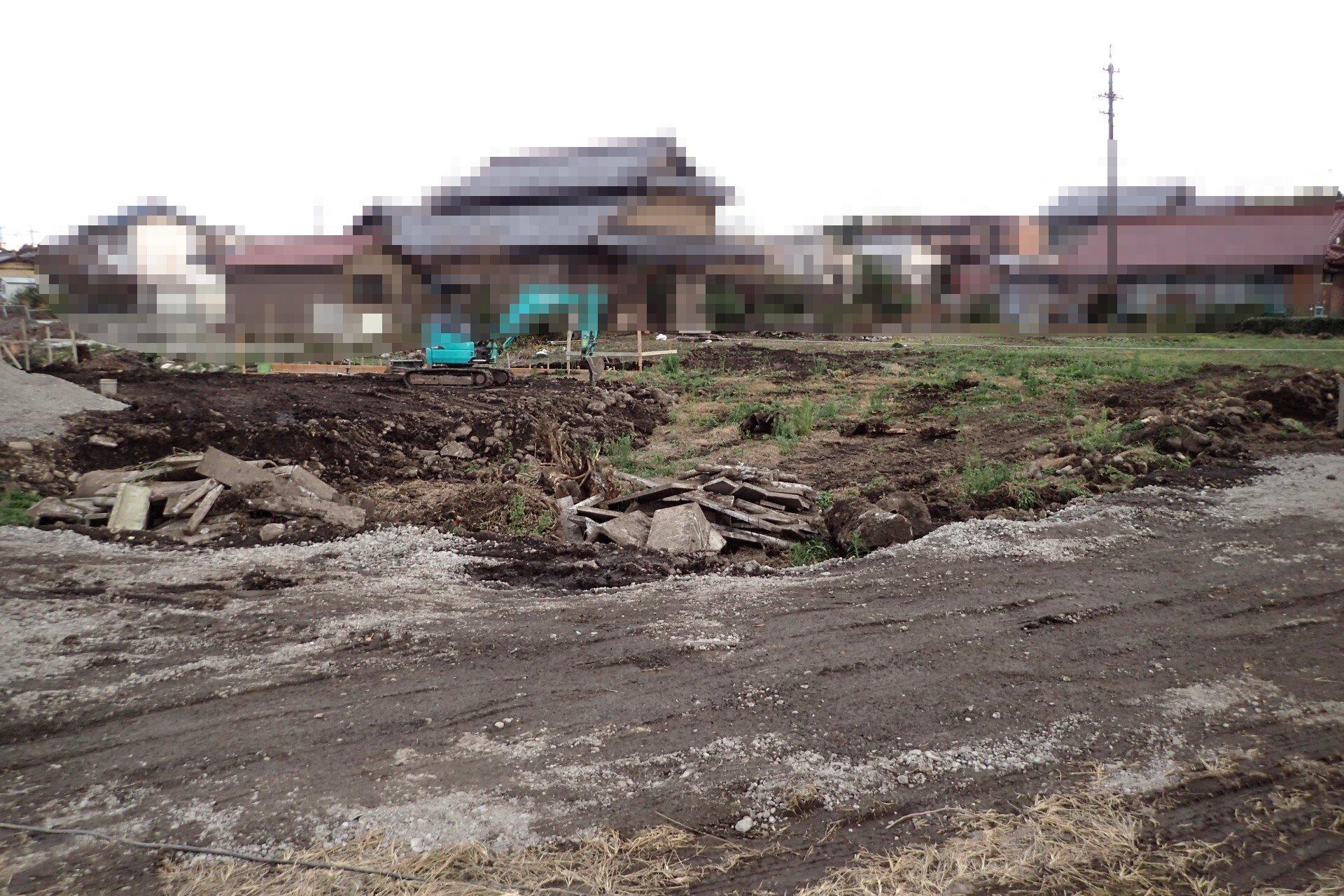 ワークマンプラス 可児今渡店が建築される前の土地（駐車場側）