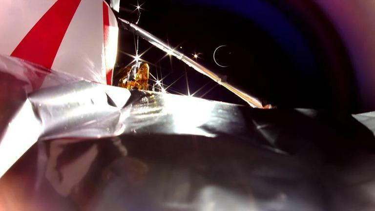軌道上で撮影された月着陸機「ペレグリン」©Astrobotic