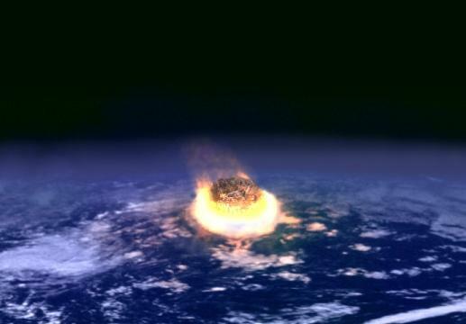 小天体が地球に衝突したときのイメージ©Wikipedia