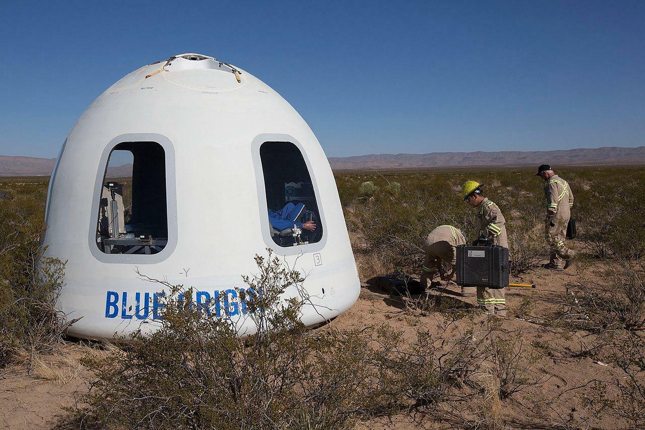 ニューシェパードのクルーカプセル 出典：Blue Origin