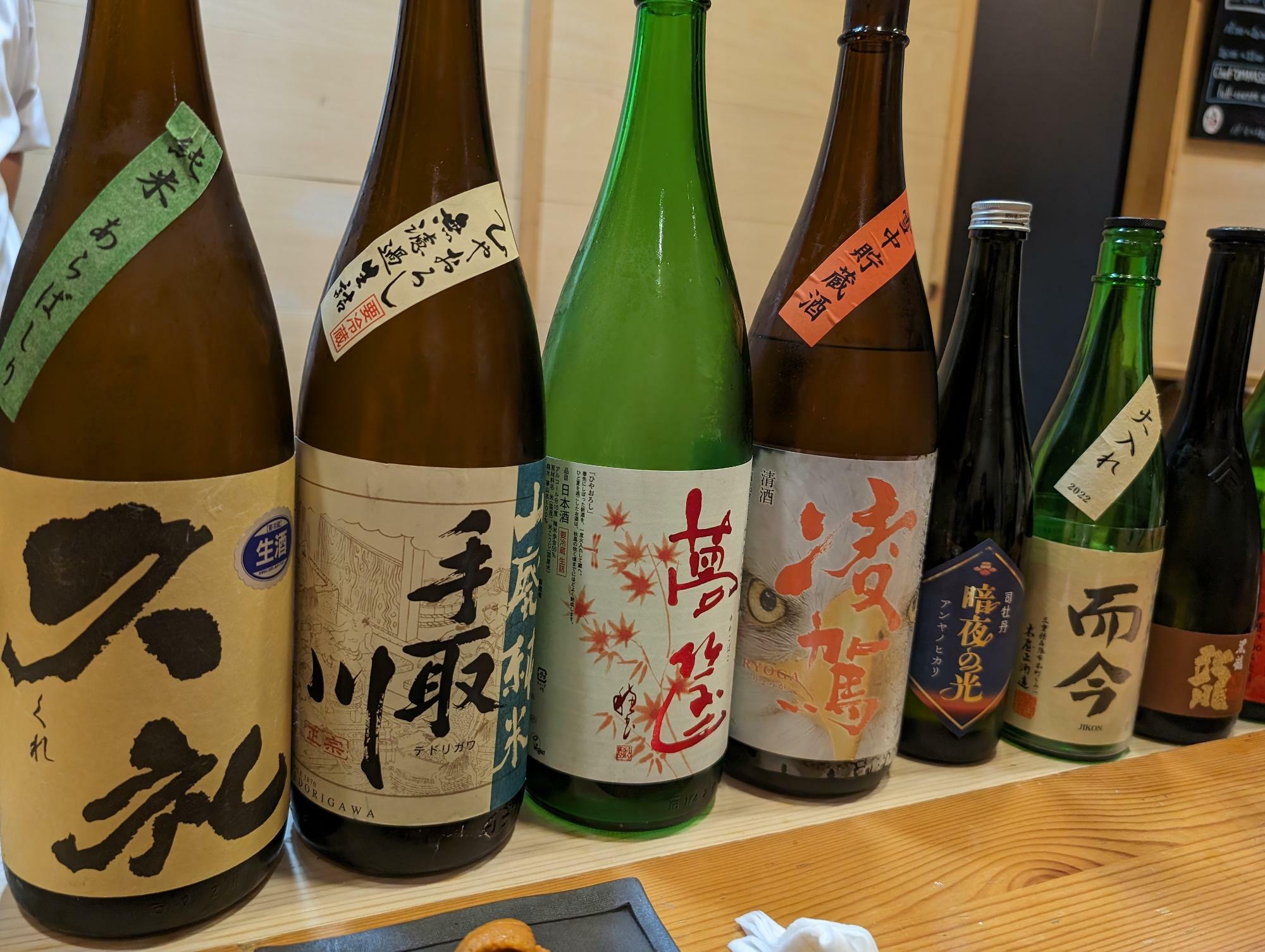 希少な日本酒も多数、揃っています。