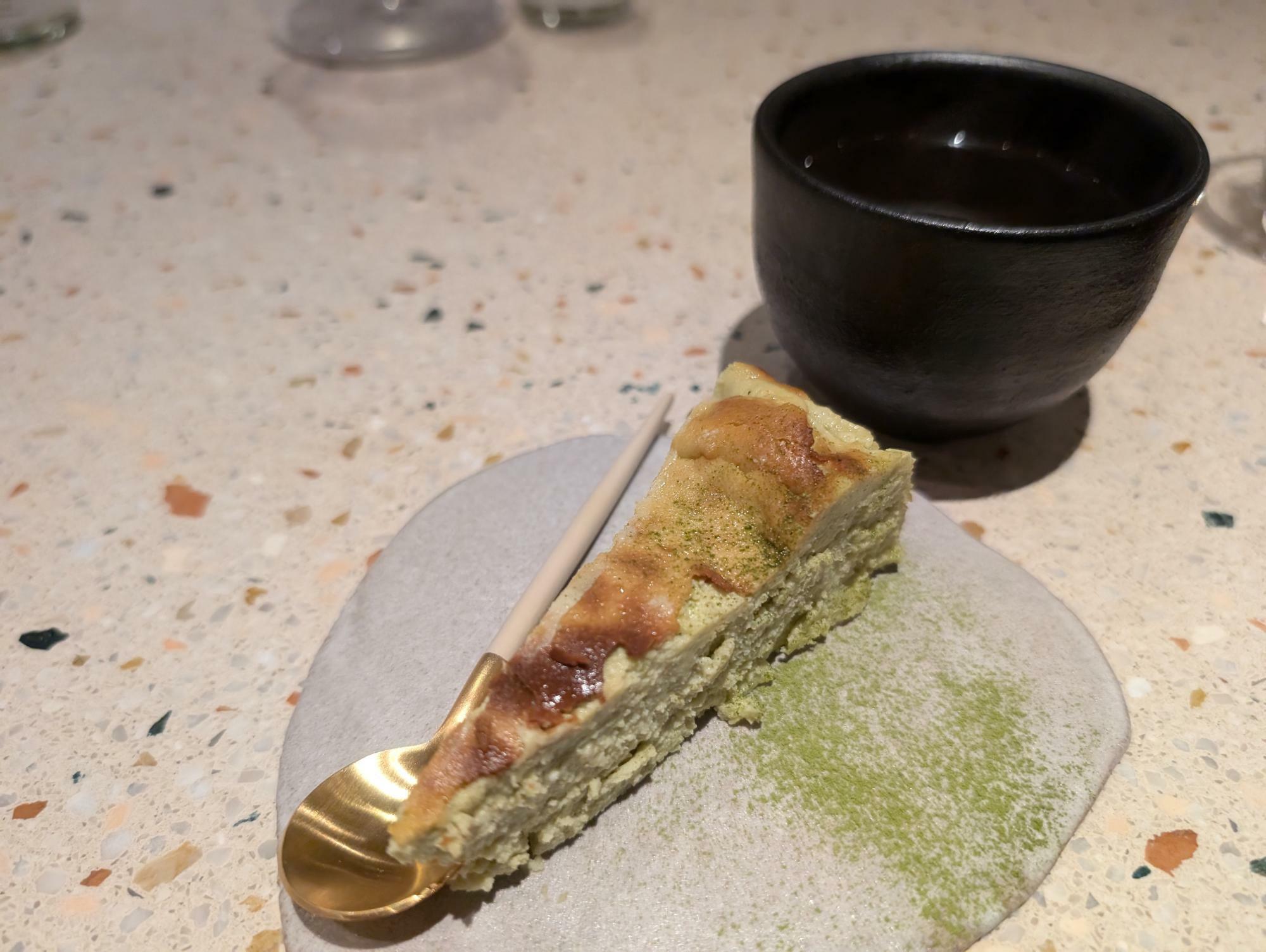 緑茶のチーズケーキ