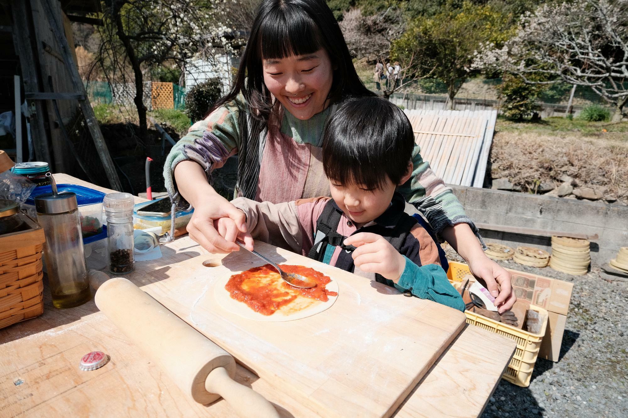 ドラム缶でピザ焼き体験も！