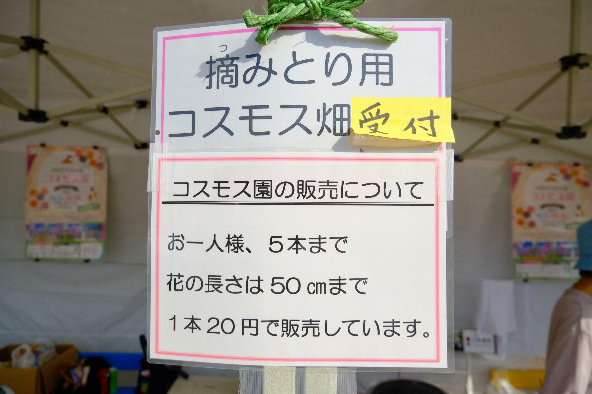 受付でハサミを借りて下の畑へ向かいます。お支払いは“摘みとり後”に