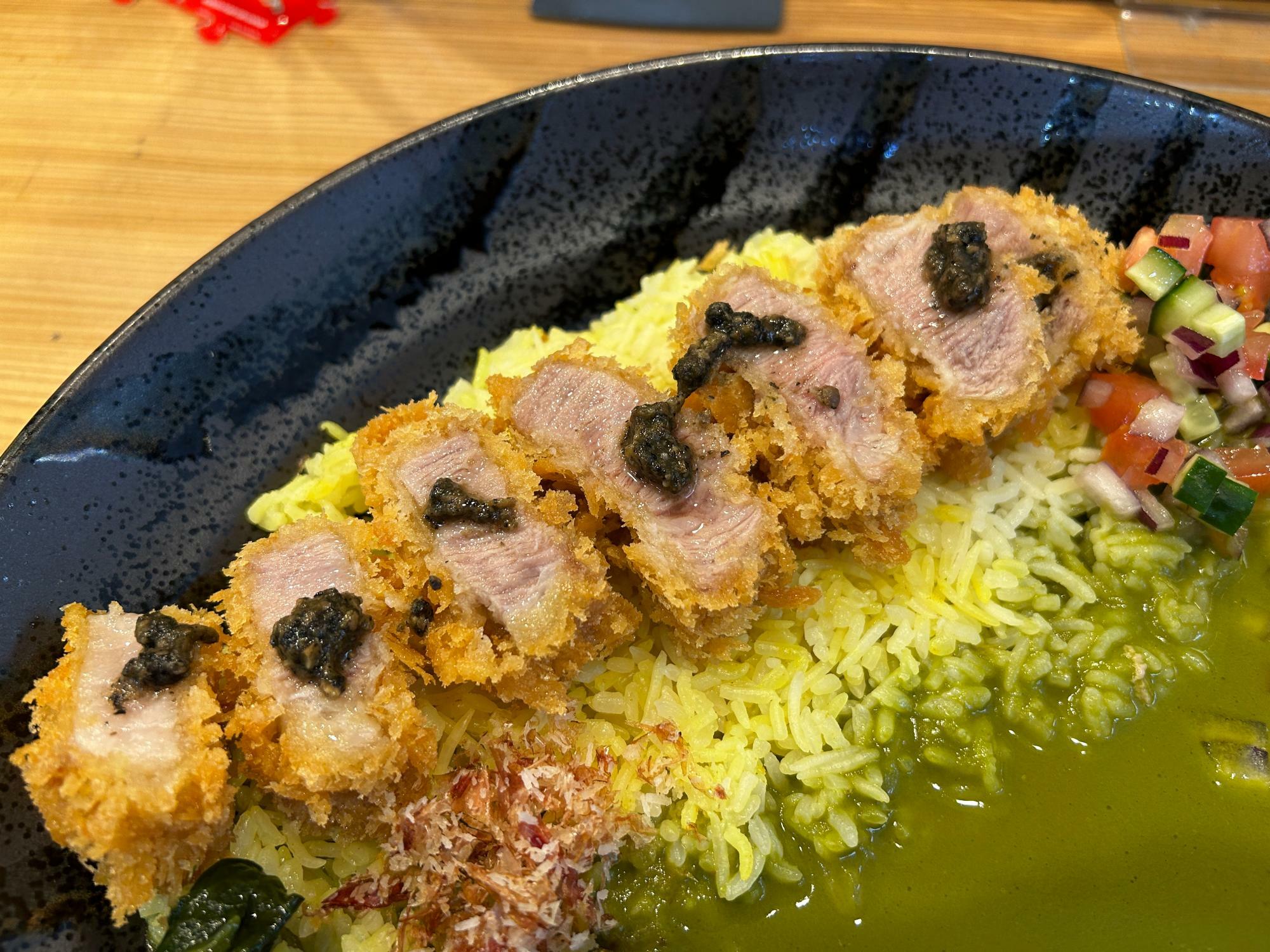 ジャパニーズスパイスカレーワッカ グリーンカツカレー