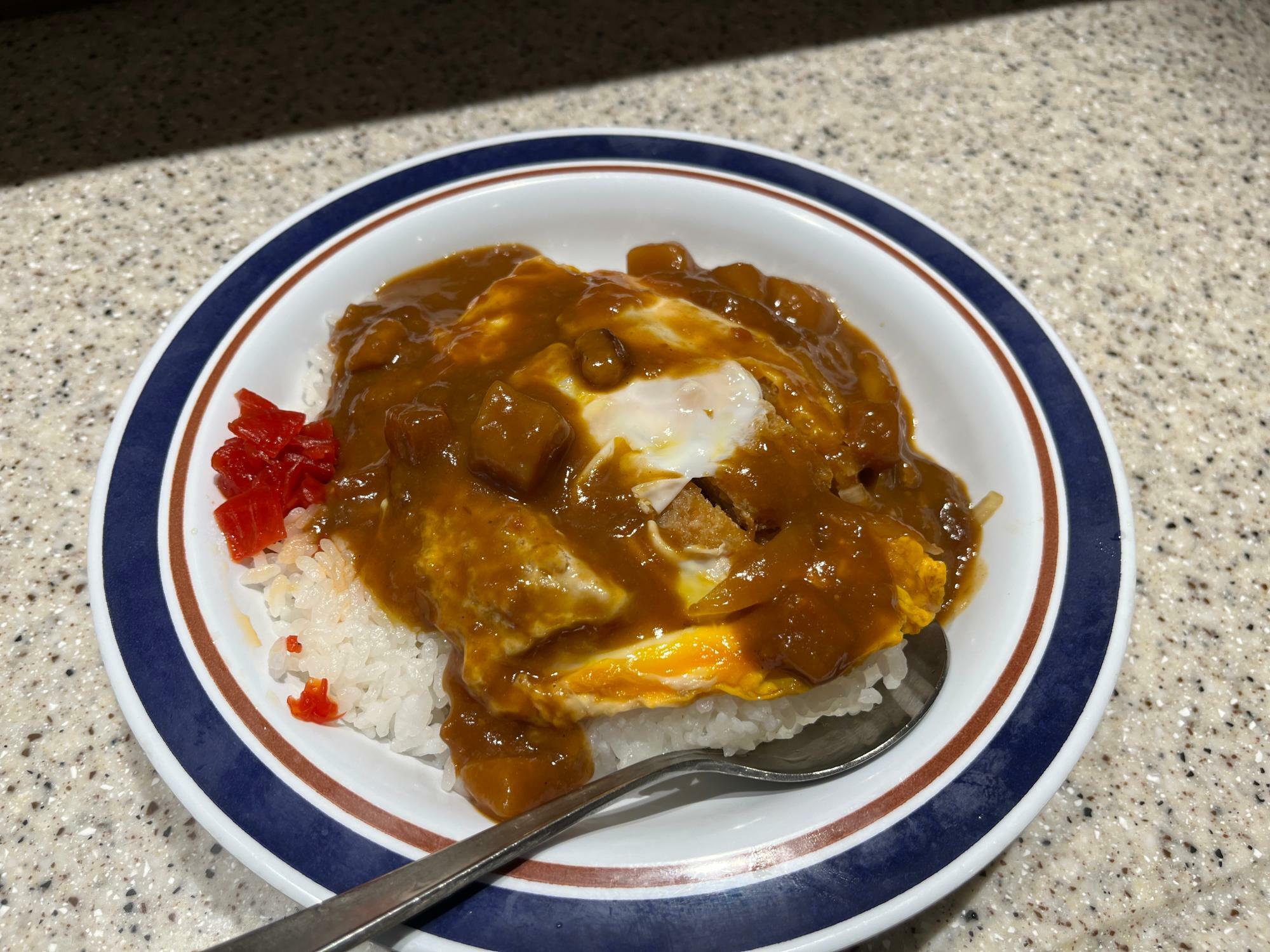 富士そばのカレーかつ丼