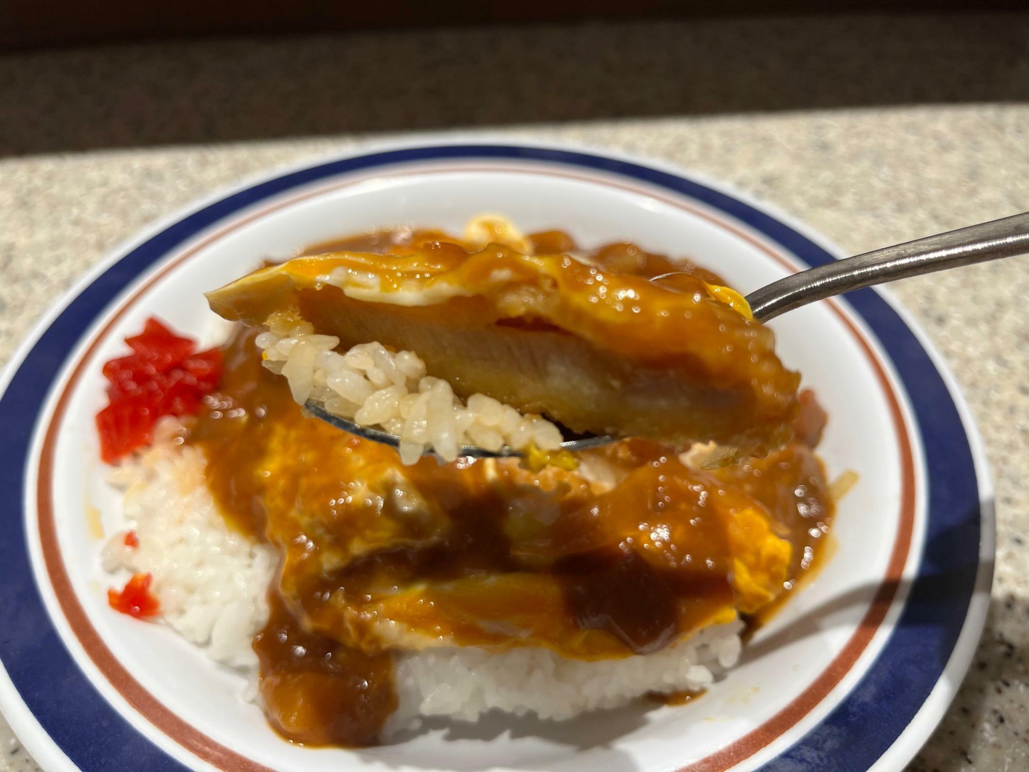 富士そばのカレーかつ丼