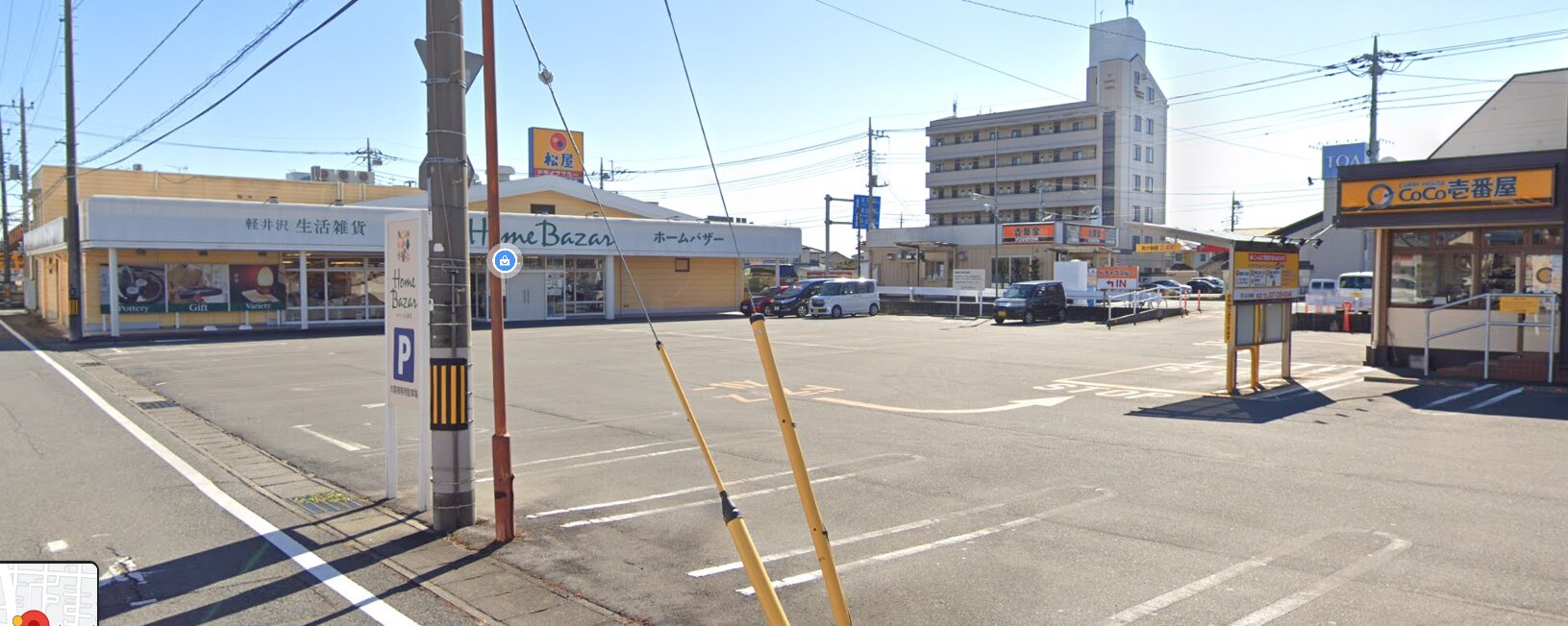 ホームバザー 高崎中央店　駐車場（画像：GoogleMapより）