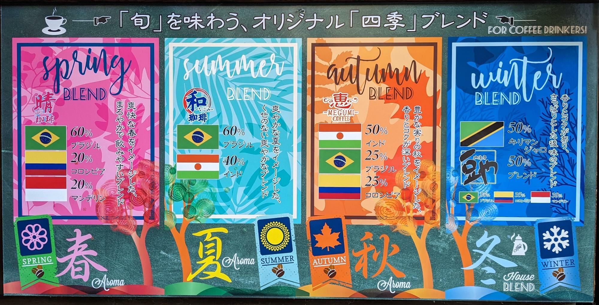 オリジナル「四季」ブレンド ポスター