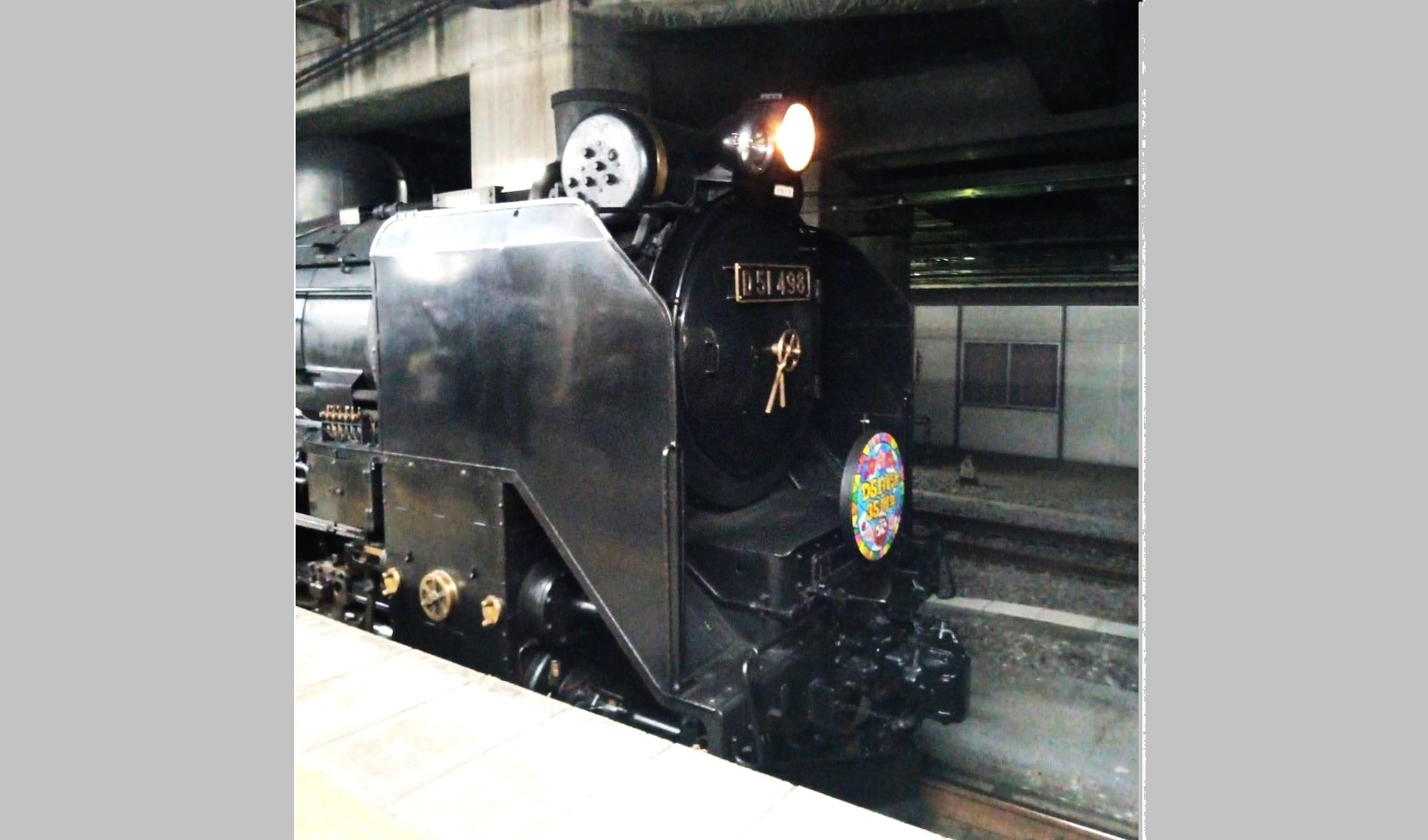 混雑する高崎駅ホームでかろうじて撮れた「D51 復活35周年号」
