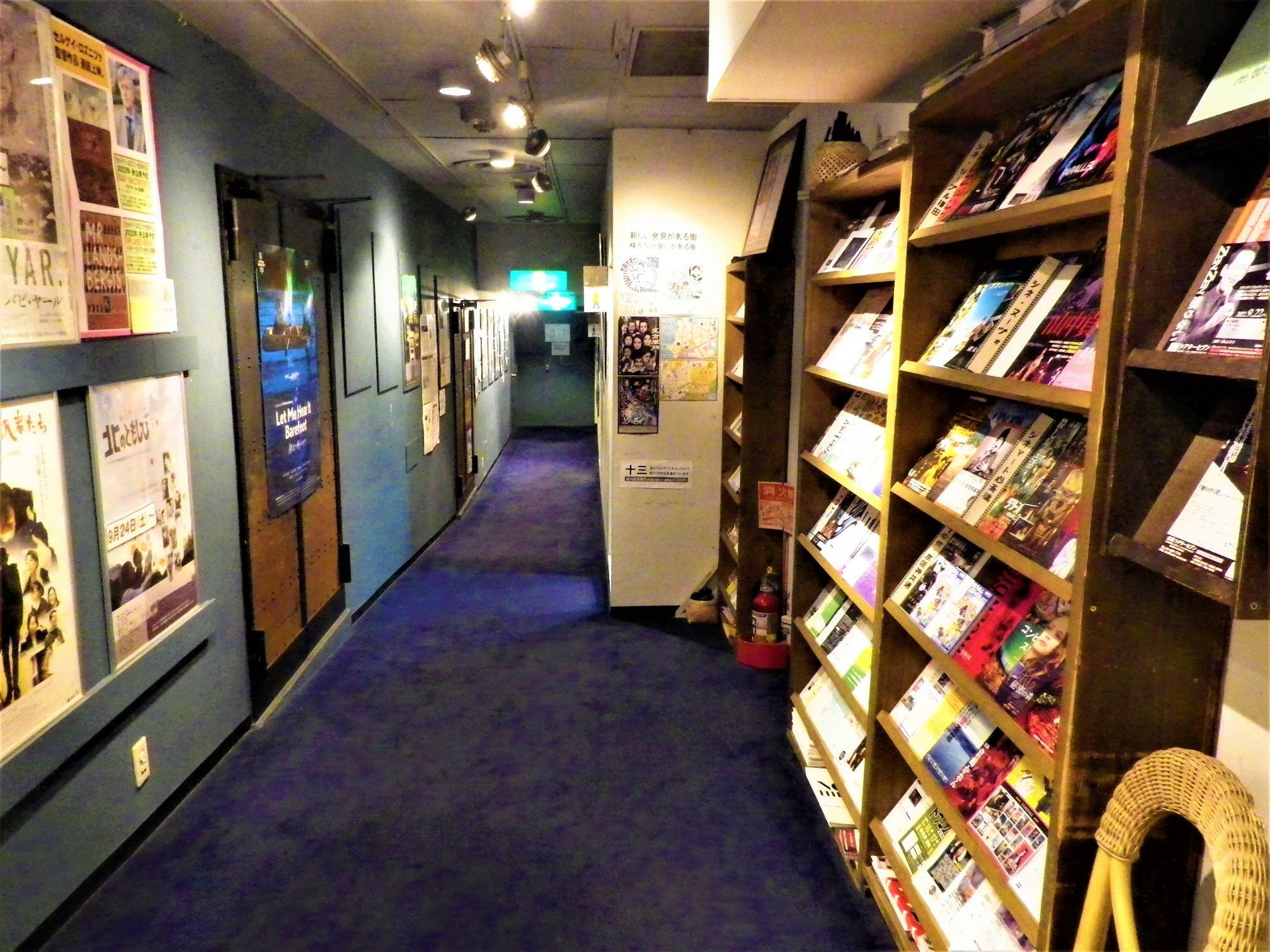 映画関係の蔵書等も豊富で、歴史を感じさせる館内。