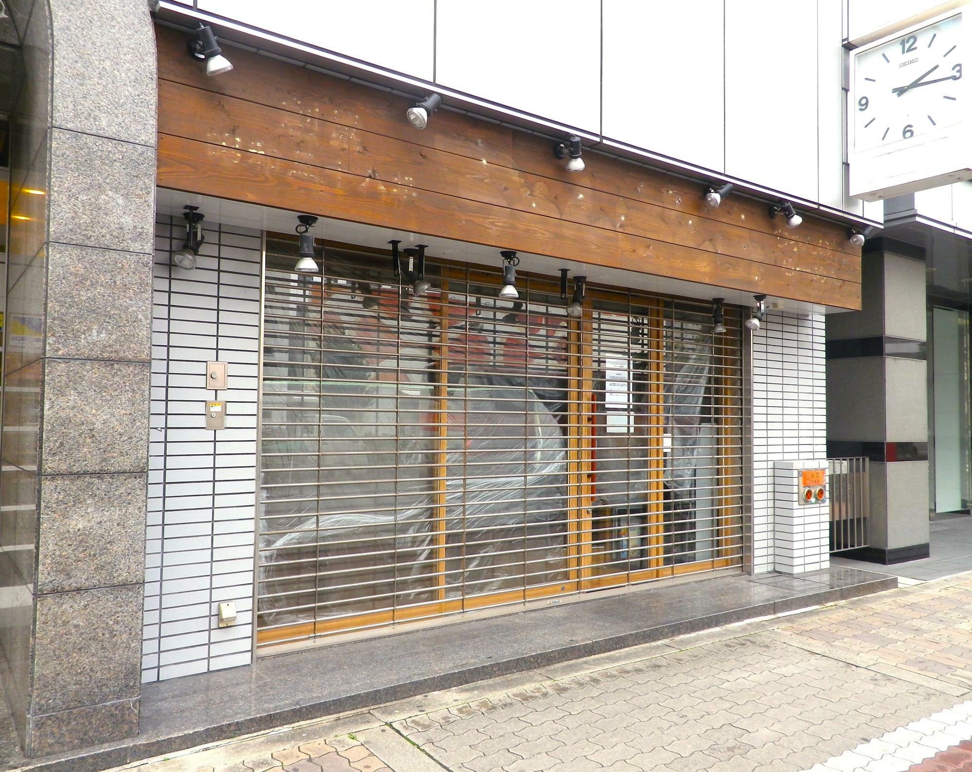 「完全閉店」となった現在の「ちゃんぽん亭総本家　西中島店」。