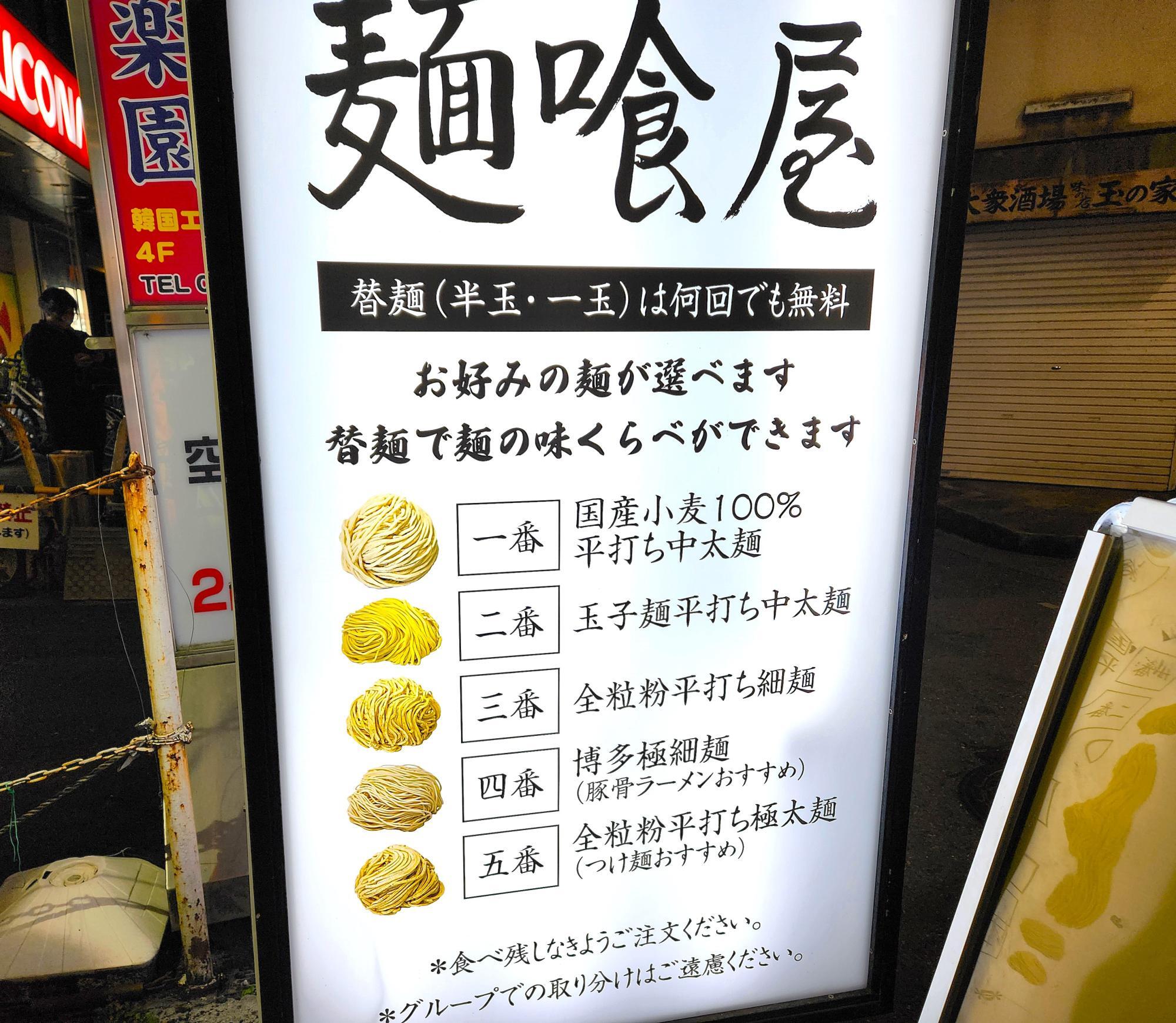 店頭の看板。