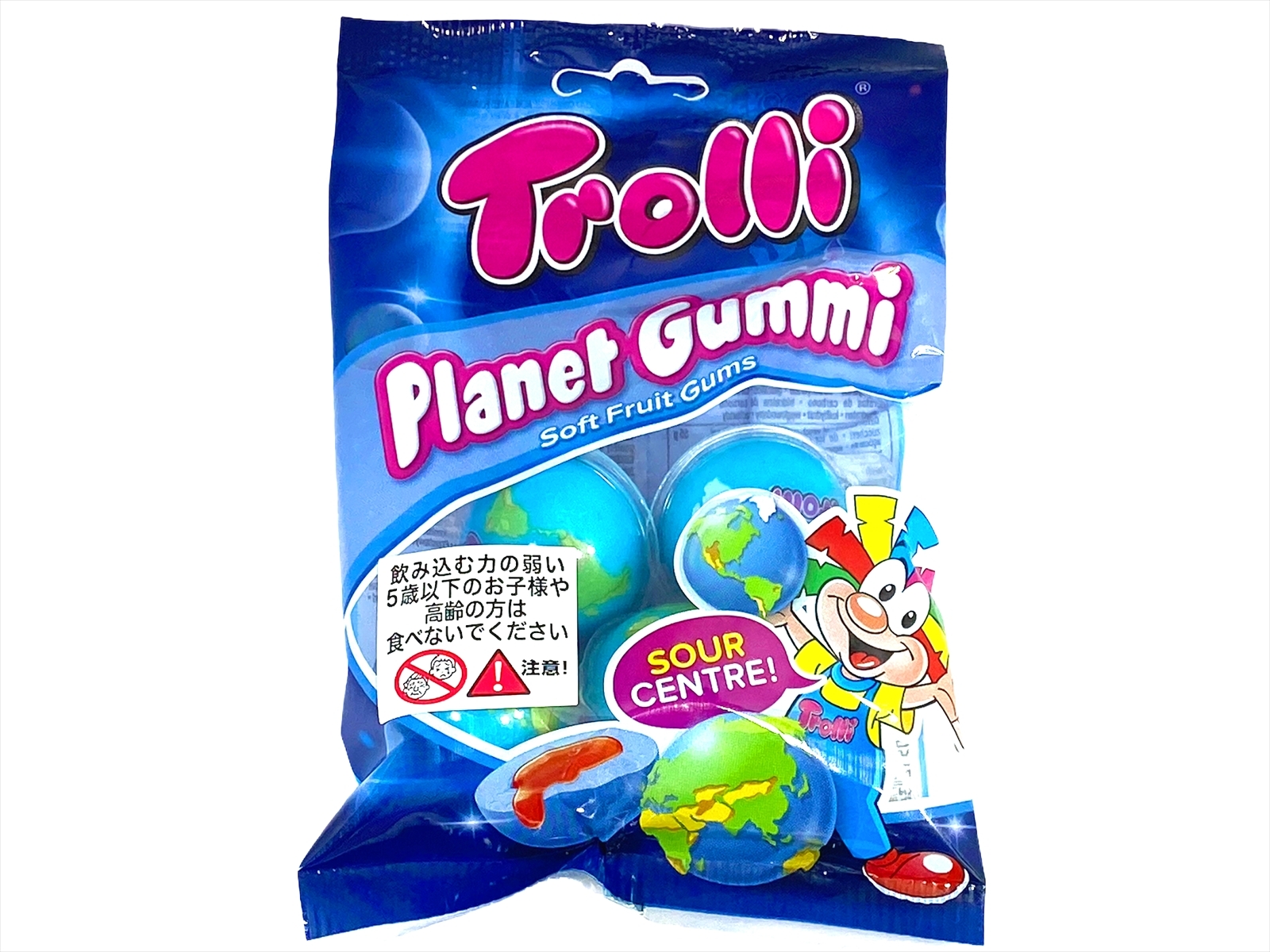 Trolli Planet Gummi Soft Fruit Gums. 日本に輸入されるのはスペインバージョン。