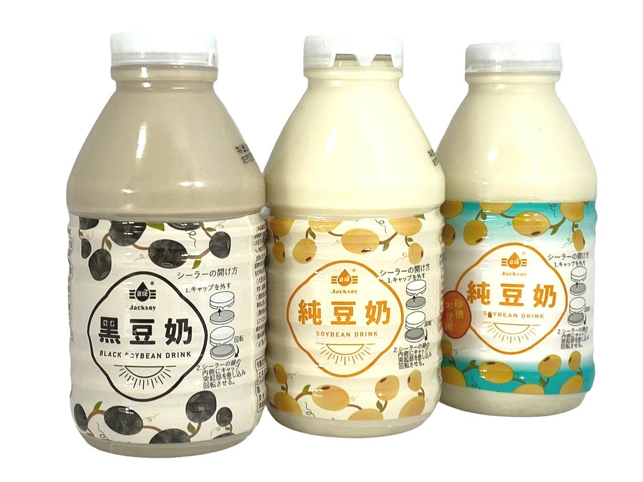 正康　ジャックソイ　台湾豆乳、台湾豆乳（砂糖不使用）、台湾黒豆乳 各330ml 118円（セール）