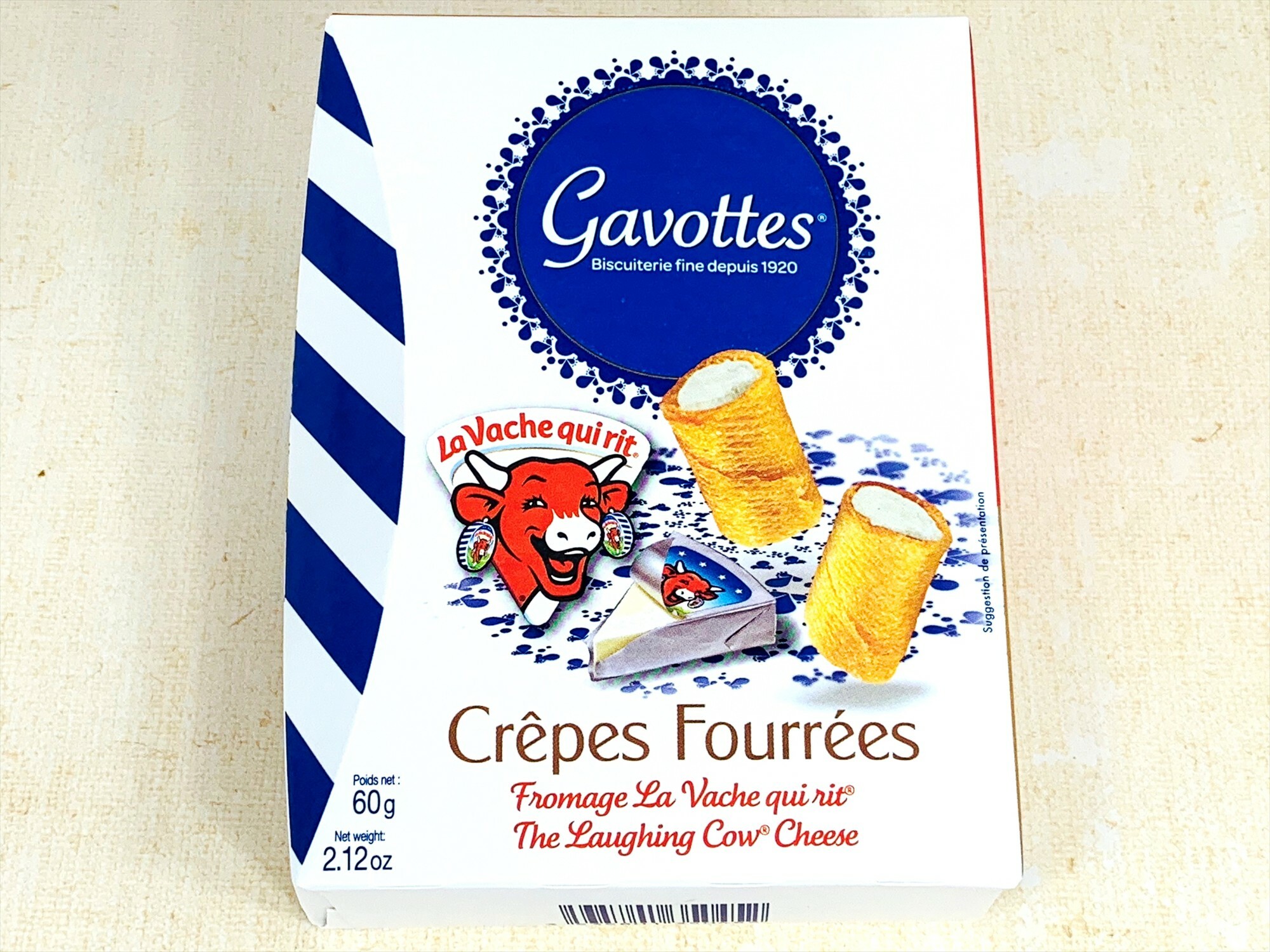 Gavottes, Crepes Filled with La Vache Qui Rit Cheese