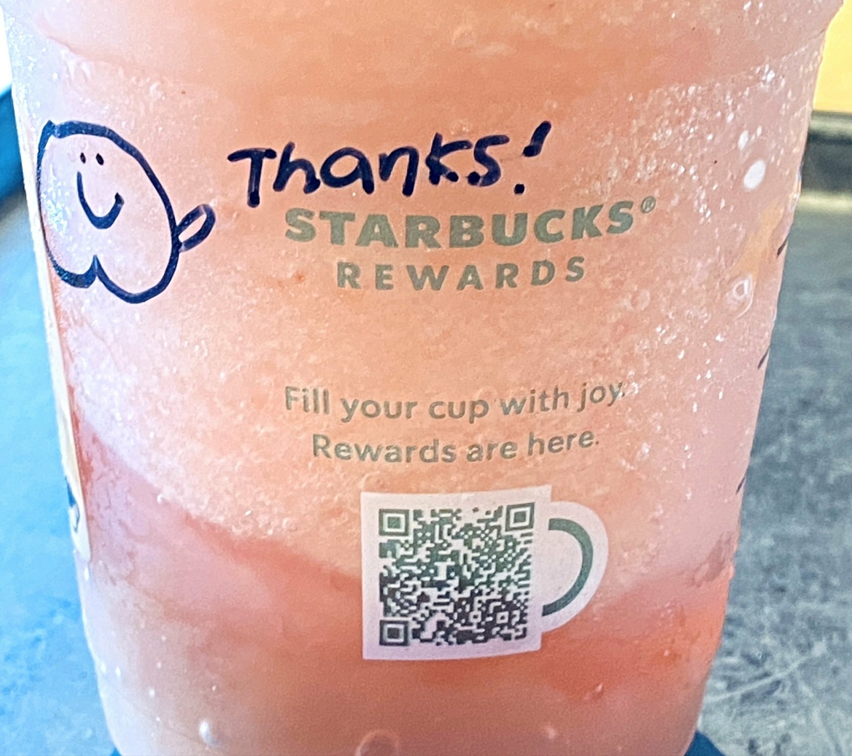 Thanks! Fill your cup with joy Rewards are here.