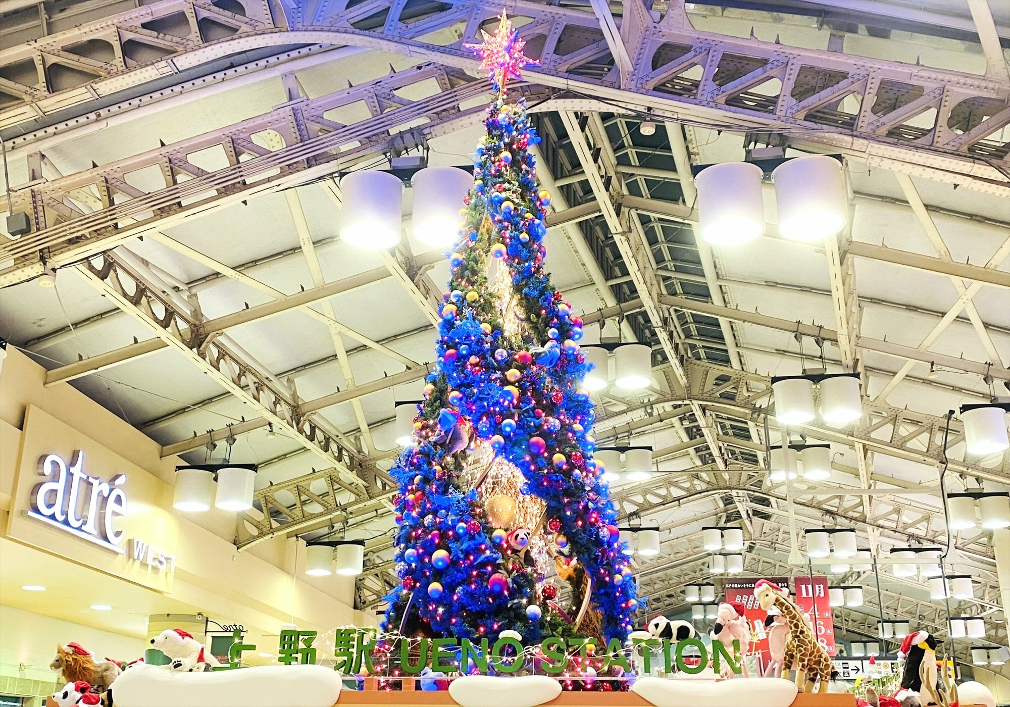 東京・上野駅「クリスマスツリー」