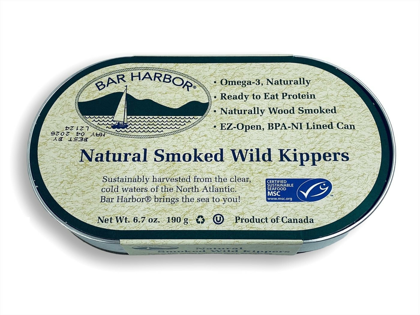 Bar Harbor Natural Smoked Wild Kippers 6.7oz