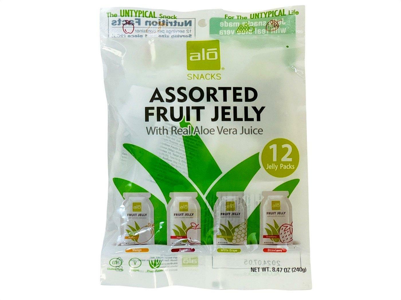 Alo Snacks Assorted Fruit Jelly Aloe Vera Juice