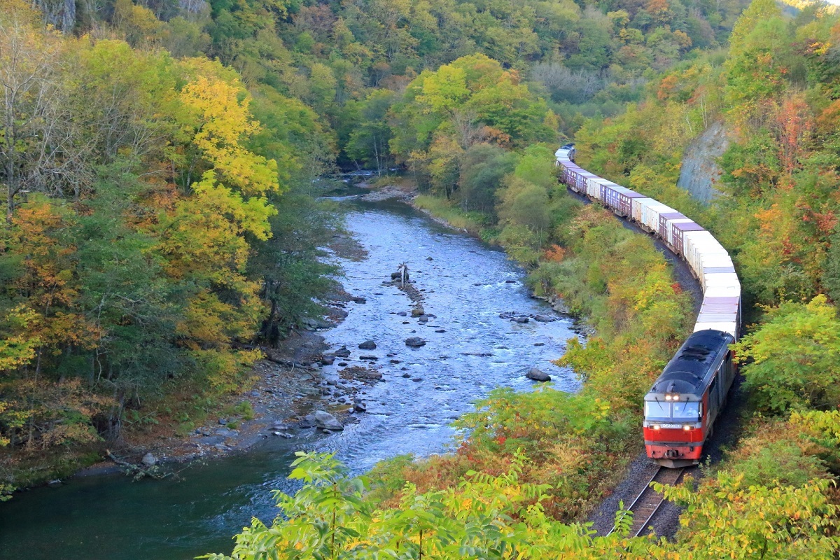 石北本線の貨物列車（写真AC)