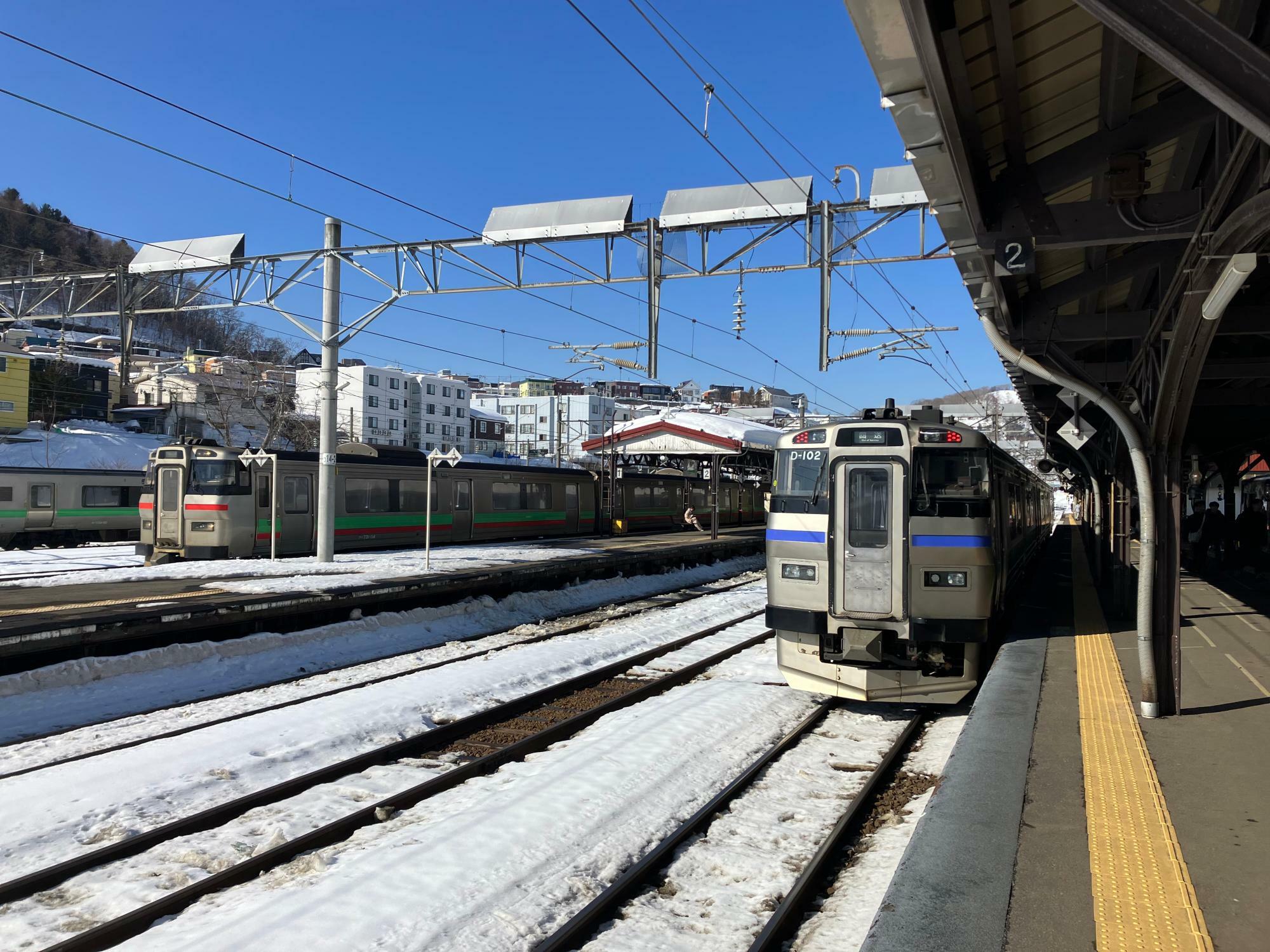 小樽駅に到着したキハ201系（筆者撮影）
