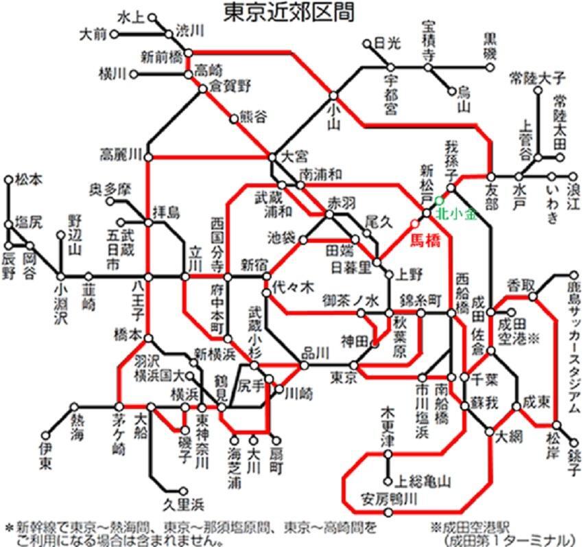 年越し大回り乗車の経路（画像：筆者加工）