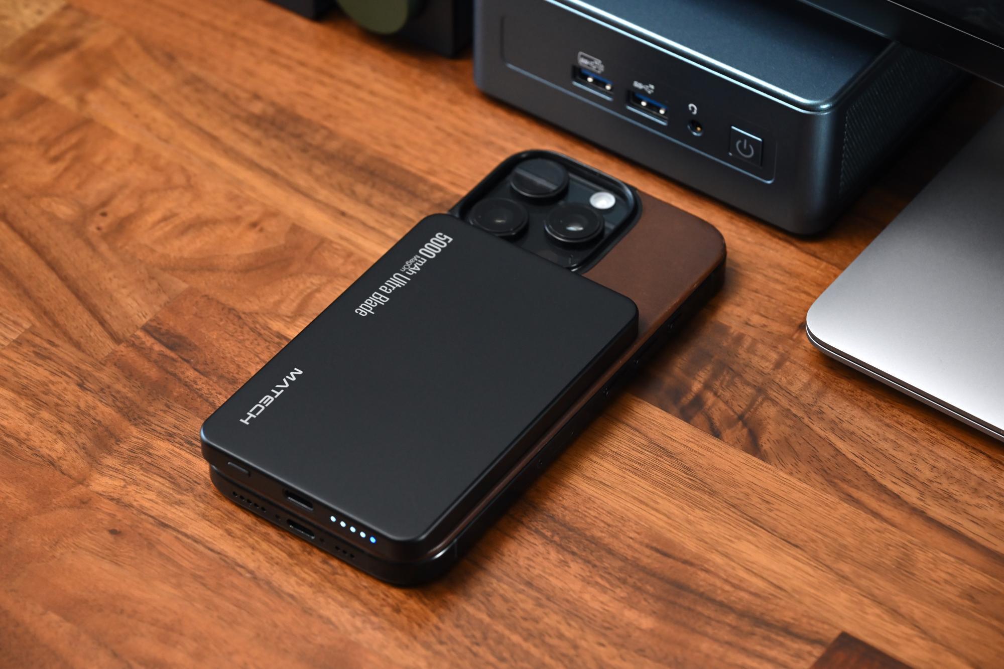 7.55mm!MATECH 極薄モバイルバッテリー。Qi2対応でiPhoneへの 7.55mm!MATECH 極薄モバイルバッテリー。Qi2対応でiPhoneへの