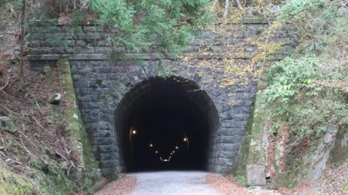 南側から見た旧天城トンネル