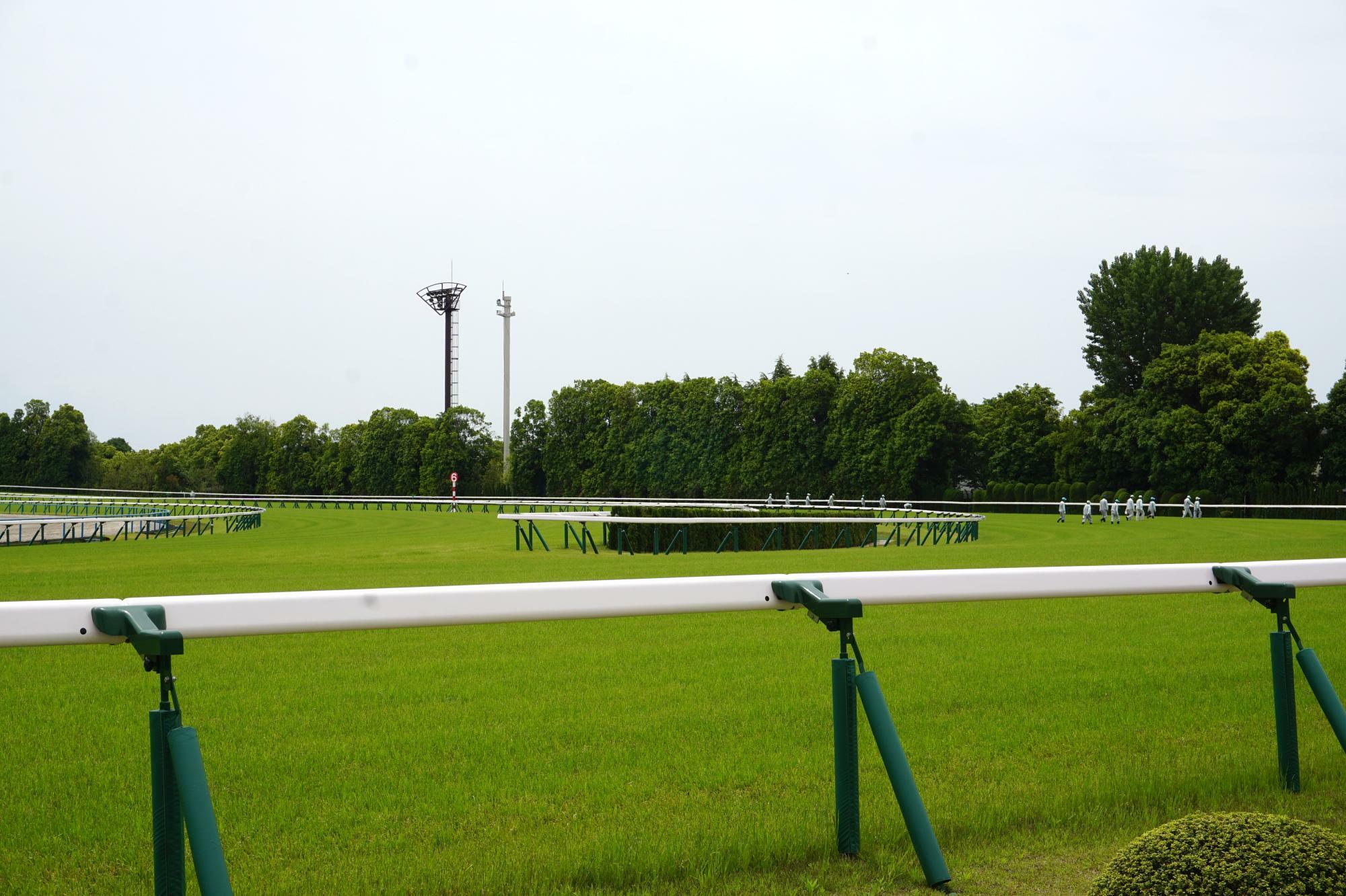 監視塔付近が３コーナーの微高地