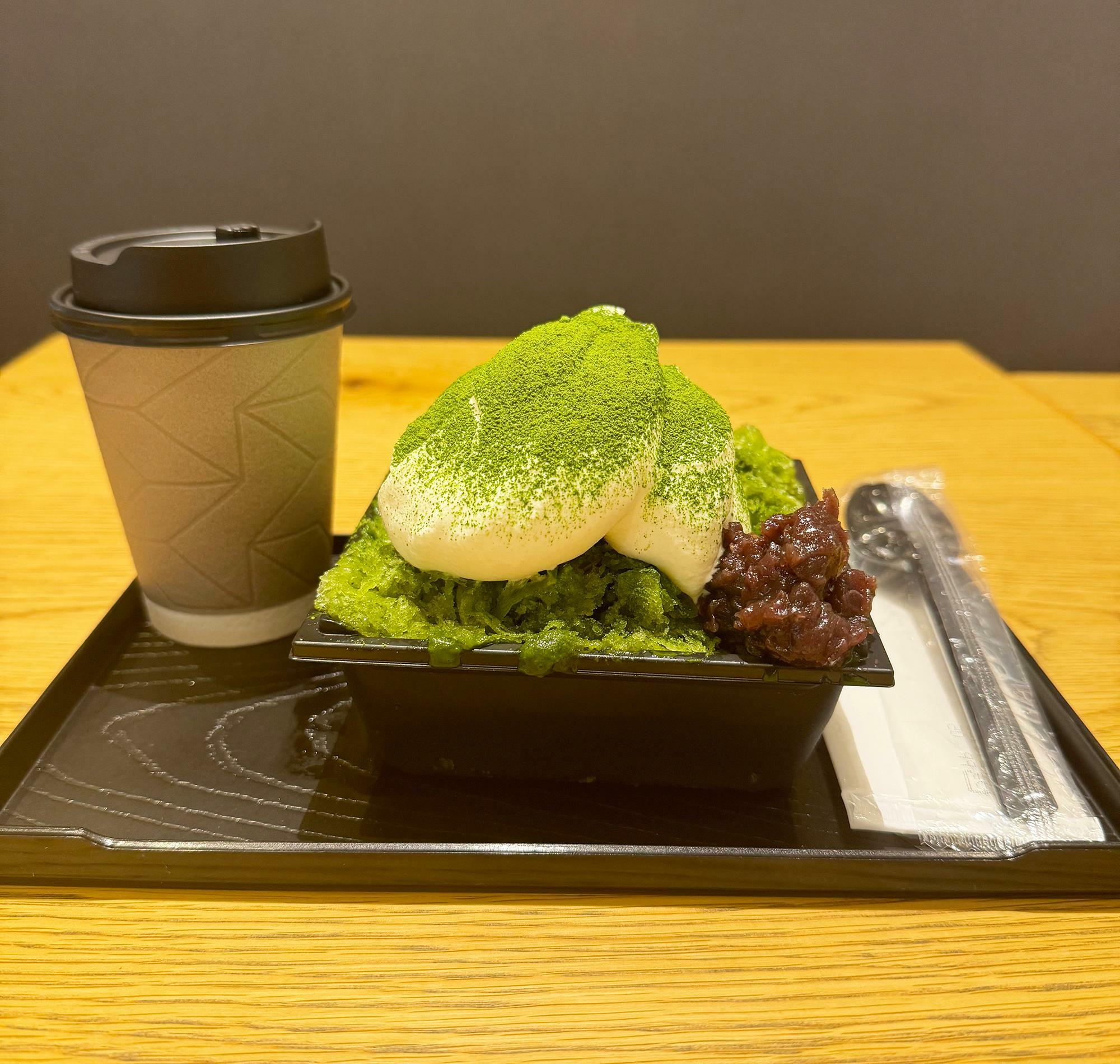 かき氷「南山園 抹茶（税込み700円）」