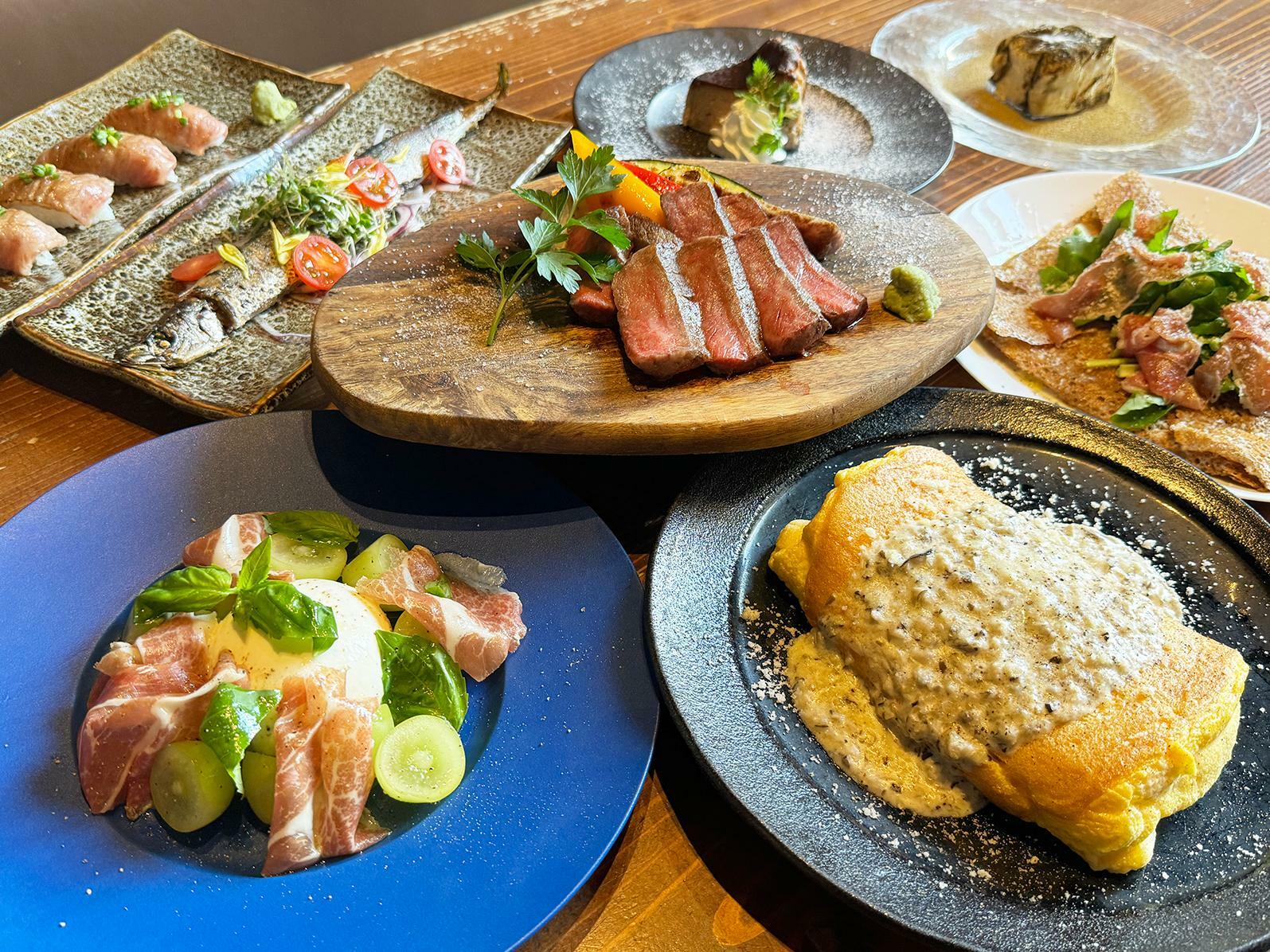 料理は何を食べても美味しい。ワインにもよく合うメニューが豊富です。