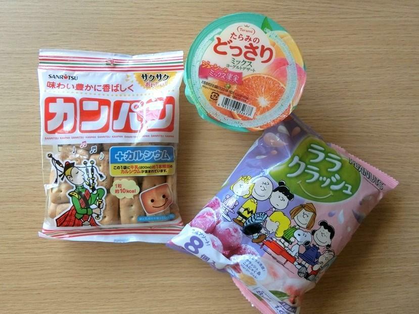 今回使った食品はこの3種類のみ