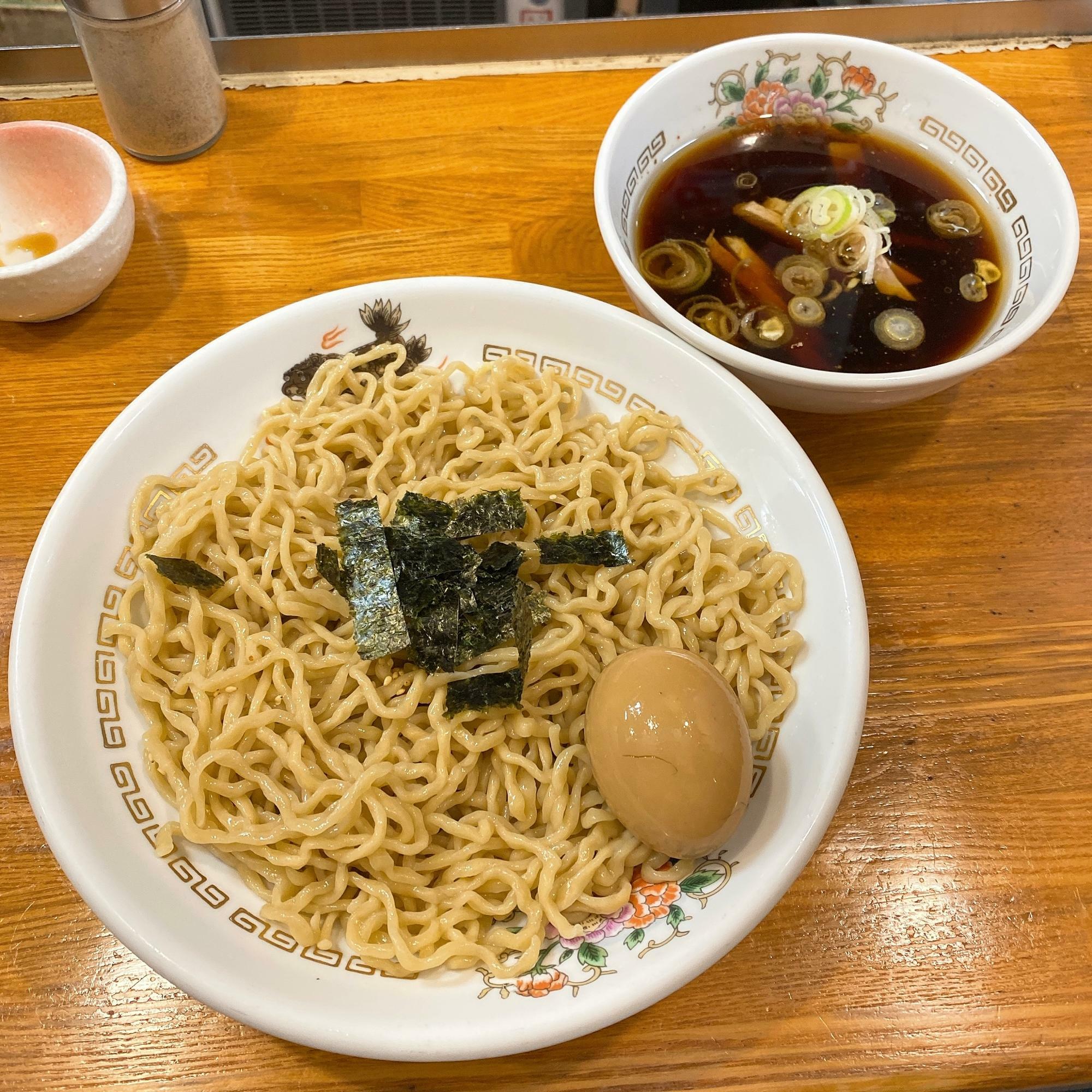つけ麺、味付玉子(¥950、¥100)