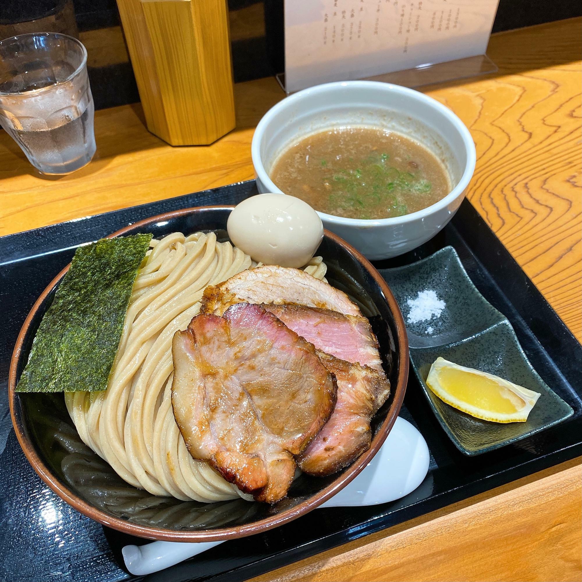 味玉チャーシューつけ蕎麦、並盛り(¥1,500)